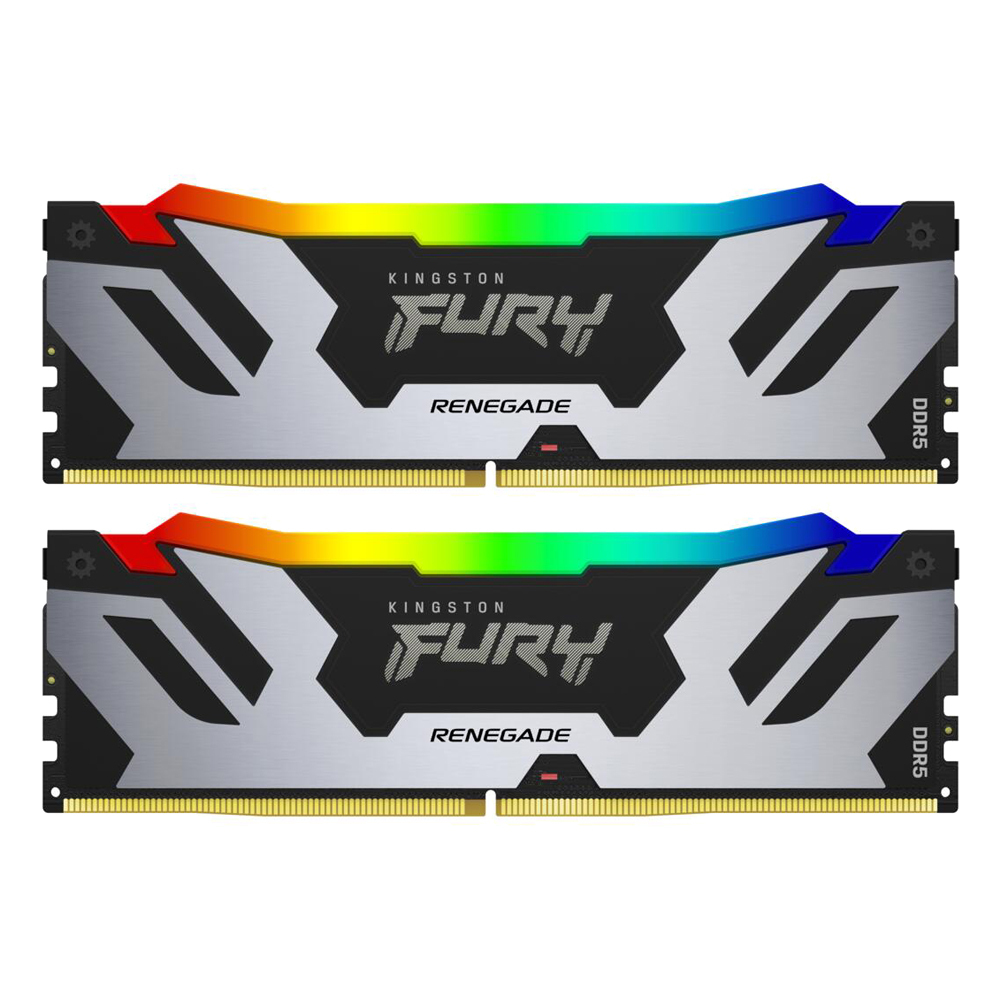 Kingston FURY Renegade RGB Silber 32GB (2x16GB) DDR5-6400 XMP DIMM Arbeitsspeicher, CL32, 1.4V von Kingston