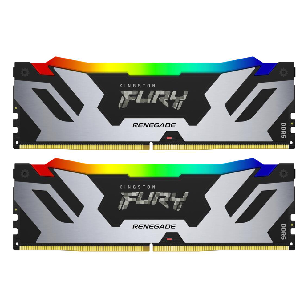 Kingston FURY Renegade RGB Silber 32GB (2x16GB) DDR5-6400 XMP DIMM Arbeitsspeicher, CL32, 1.4V von Kingston