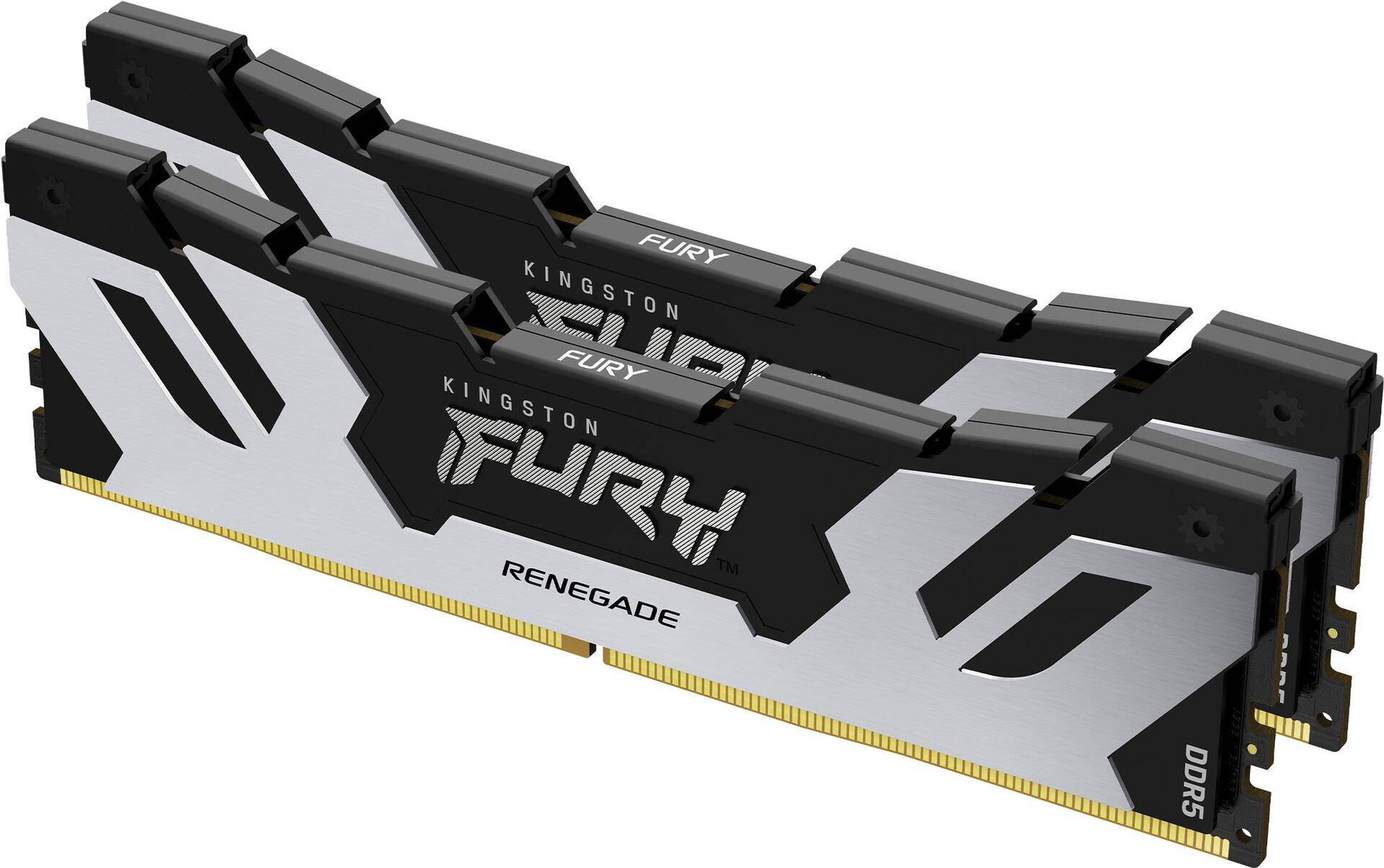 Kingston FURY Renegade Silver - DDR5 - Kit - 96 GB: 2 x 48 GB - DIMM 288-PIN - 6400 MHz / PC5-51200 - CL32 - 1.4 V - ungepuffert - on-die ECC (KF564C32RSK2-96) von Kingston