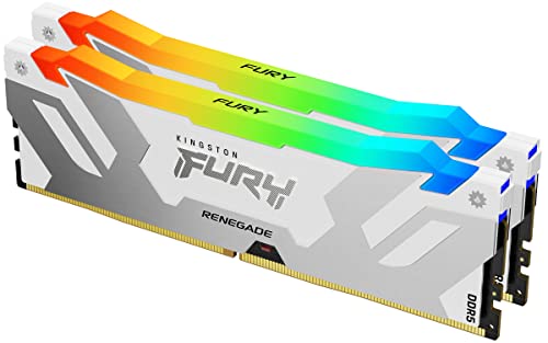 Kingston FURY Renegade Weiß RGB XMP 32GB 6000MT/s DDR5 CL32 DIMM Desktop Gaming Speicher (Kit mit 2 ) - KF560C32RWAK2-32 von Kingston