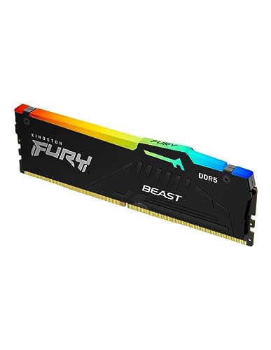 Kingston Fury Beast Schwarz RGB Expo 32GB 6000MT/s DDR5 CL36 DIMM Desktop Gaming Speicher Einzelnes Modul - KF560C36BBEA-32 von Kingston