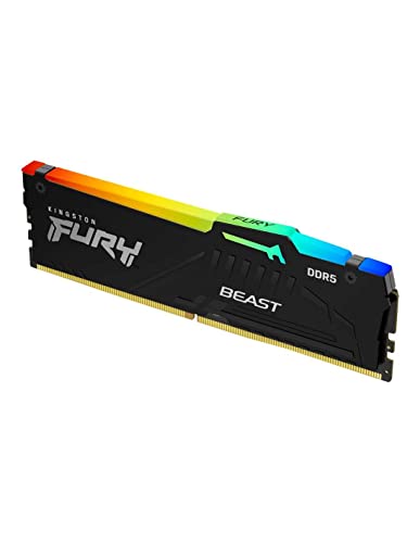 Kingston Fury Beast Schwarz RGB Expo 8GB 5200MT/s DDR5 CL36 DIMM Desktop Gaming Speicher Einzelnes Modul - KF552C36BBEA-8 von Kingston