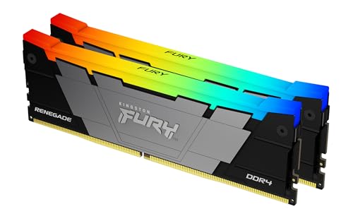 Kingston Fury Renegade RGB 16GB 4266MT/s DDR4 CL19 DIMM (Kit mit 2) Desktop Gaming Speicher - KF442C19RB2AK2/16 von Kingston