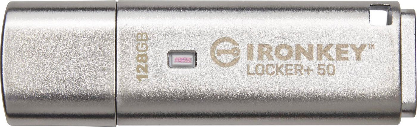 Kingston IRONKEY LOCKER+ 50 128GB USB-Stick (USB 3.2, Lesegeschwindigkeit 145 MB/s) von Kingston