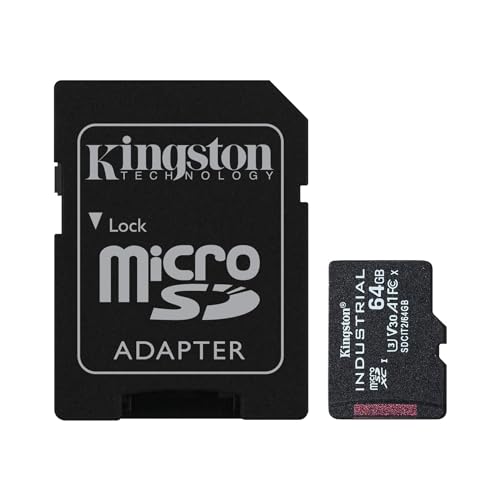 Kingston Industrial microSD - 64GB microSDXC Industrial C10 A1 pSLC Karte + SD-Adapter - SDCIT2/64GB von Kingston