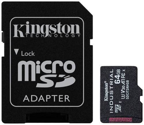 Kingston Industrial microSDXC-Karte 64GB Class 10 UHS-I inkl. SD-Adapter von Kingston