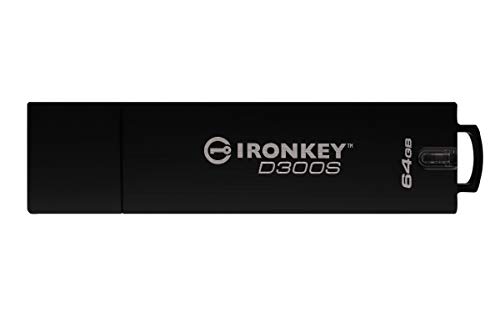 Kingston IronKey D300S verschlüsselter USB-Stick 64GB - Zertifiziert für FIPS 140-2 Level 3 - IKD300S/64GB von Kingston