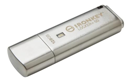 Kingston IronKey Locker+ 50 USB Stick XTS-AES-Verschlüsselung für Datenschutz mit automatischer USBtoCloud Sicherung-IKLP50/128GB Kingston IronKey Locker+ 50 USB Stick XTS-AES-Verschlüsselung für Datenschutz mit automatischer USBtoCloud Sicherung-IKLP50/128GB von Kingston