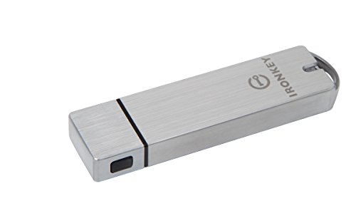 Kingston IronKey S1000 verschlüsselter USB-Stick 128GB Integrierter Kryptochip und zertifiziert für FIPS 140-2 Level 3 - IKS10000B/128GB von Kingston