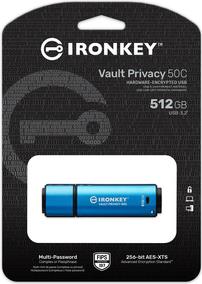 Kingston IronKey Vault Privacy 50C IKVP50C - USB-Flash-Laufwerk - verschlüsselt - 512 GB - USB 3.2 Gen 1 - TAA-konform (IKVP50C/512GB) von Kingston