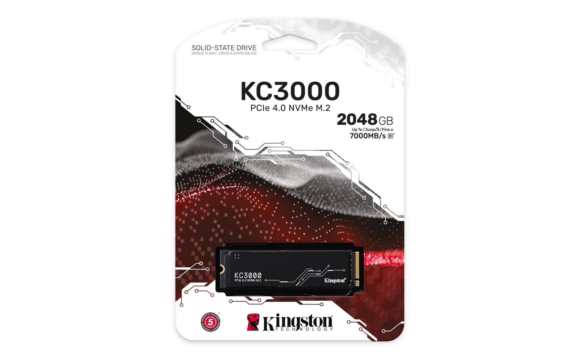 Kingston KC3000 NVMe SSD 2048 GB M.2 2280 TLC PCIe 4.0 (SKC3000D/2048G) von Kingston