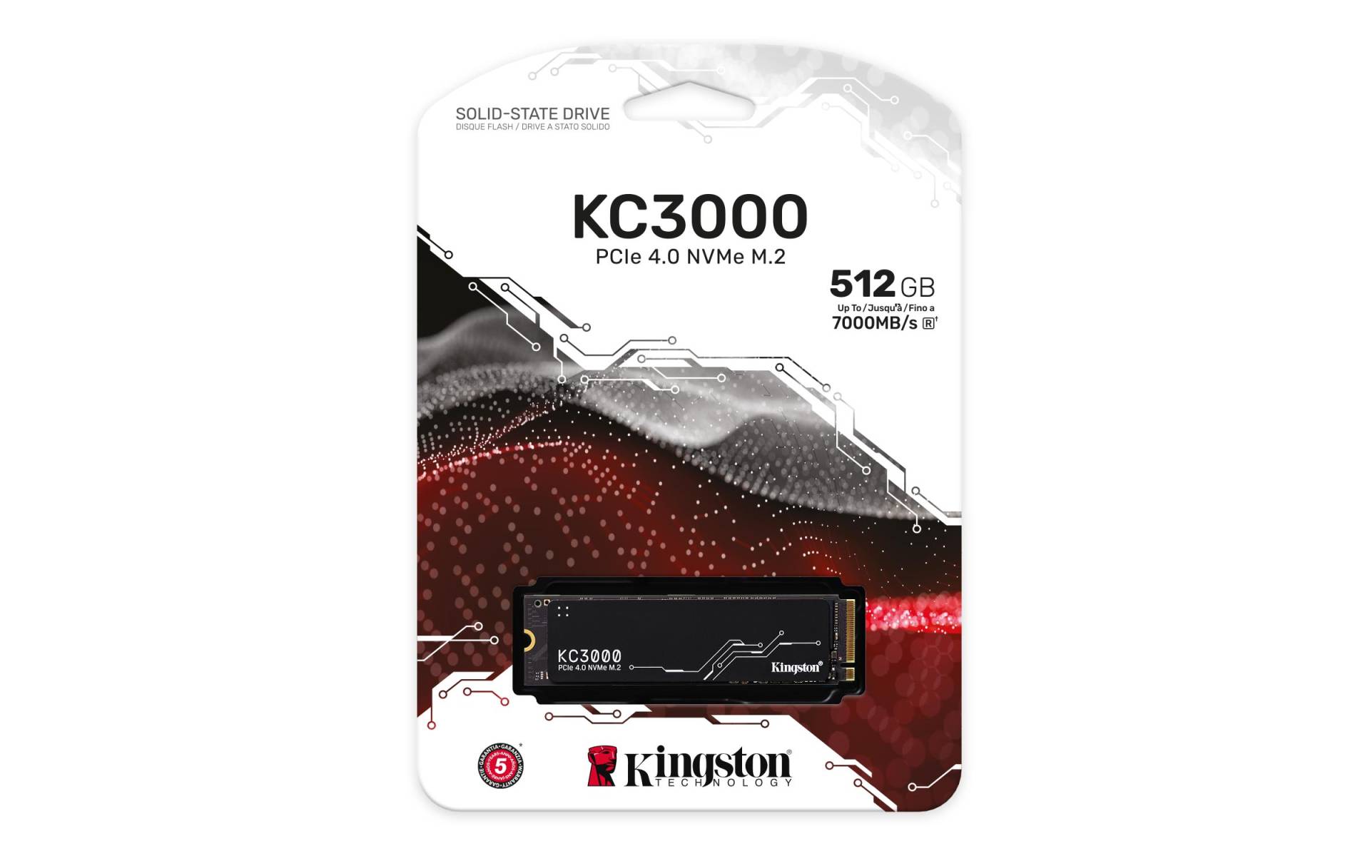 Kingston KC3000 NVMe SSD 512 GB M.2 2280 TLC PCIe 4.0 (SKC3000S/512G) von Kingston