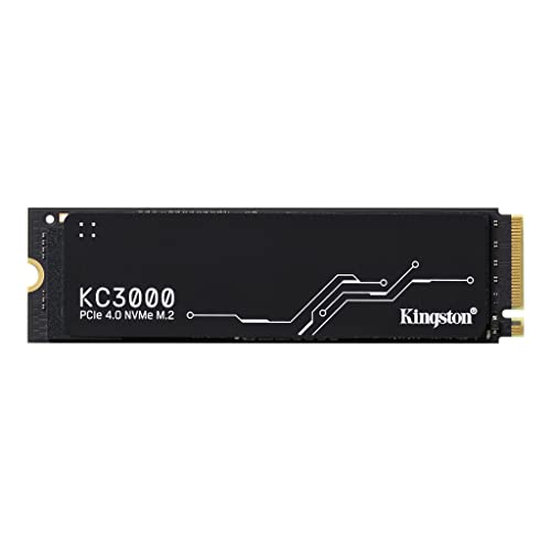 Kingston KC3000 PCIe 4.0 NVMe M.2 SSD - Hochleistungsspeicher für Desktop- und Laptop-PCs -SKC3000S/2048G, SKC3000D2048G, Schwarz, 2048GB, Festkörper-Laufwerk von Kingston