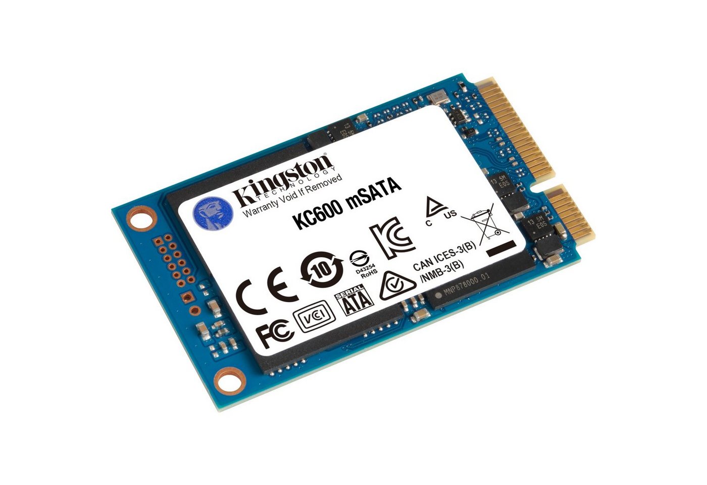Kingston Kingston KC600 1024 GB, SSD, (SATA 6 Gb/s, mSATA) SSD-Festplatte (1 TB) 2.5" von Kingston