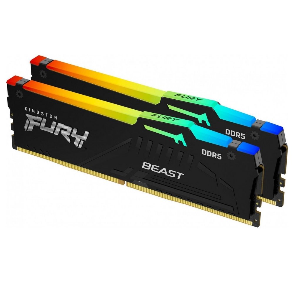 Kingston KINGSTON FURY Beast RGB DDR5-6800 32GB RAM Gaming Speicher Arbeitsspeicher Kingston KINGSTON FURY Beast RGB DDR5-6800 32GB RAM Gaming Speicher Arbeitsspeicher von Kingston