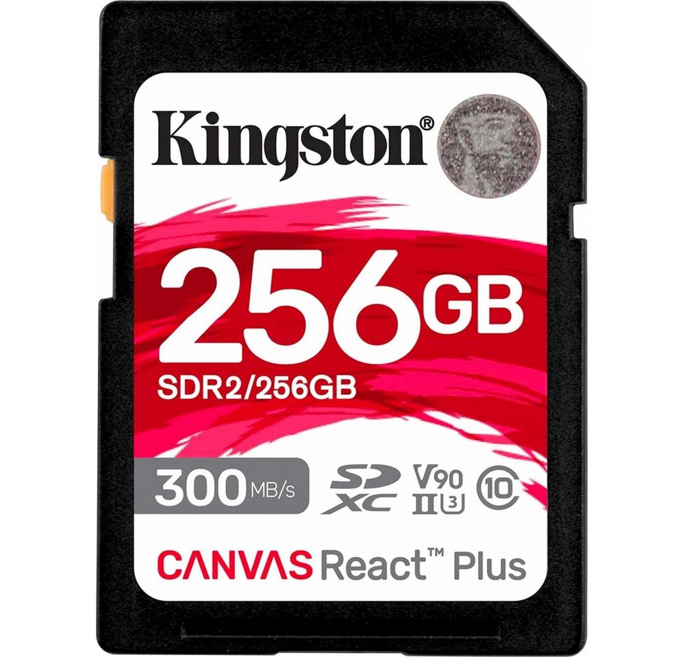 Kingston Kingston Canvas React Plus 256 GB SDXC Speicherkarte. Speicherkarte (256 GB GB, UHS-II U3 und V90 für Spitzenleistung) von Kingston