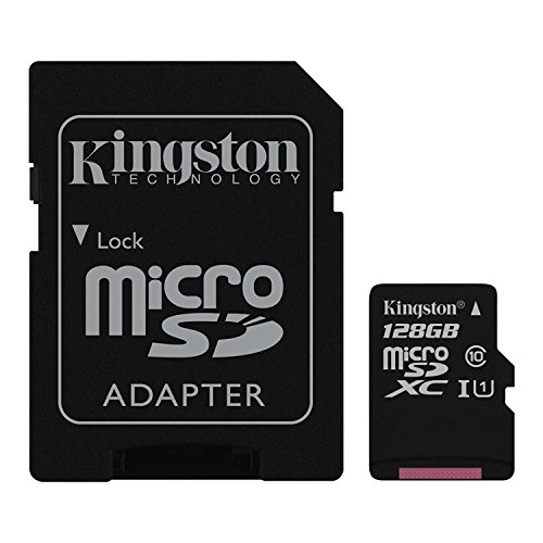 Kingston SDC10G2/128GB microSD 12 Klasse 10 bis zu 45MB/s Speicherkarte (mit SD-Adapter) von Kingston