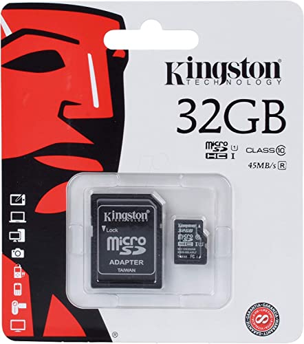 Kingston SDC10G2/32GB microSD Klasse 10 bis zu 45MB/s Speicherkarte (mit SD-Adapter) von Kingston