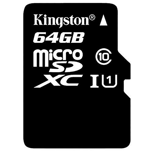 Kingston SDC10G2/64GB microSD Klasse 10 bis zu 45MB/s Speicherkarte (mit SD-Adapter) von Kingston