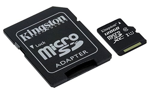 Kingston SDCS/128GB MicroSD Canvas Select Geschwindigkeiten der Klasse 10 UHS-I – bis zu 80 MB/s Lesezugriff (mit SD-Adapter)- Erwecken Sie HD-Videos zum Leben von Kingston