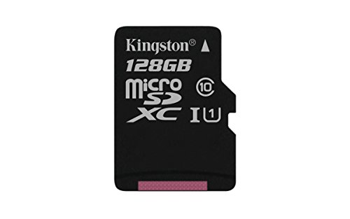 Kingston SDCS/128GBSP MicroSD Canvas Select Geschwindigkeiten der Klasse 10 UHS-I – bis zu 80 MB/s Lesezugriff (Nur Karte)- Erwecken Sie HD-Videos zum Leben von Kingston