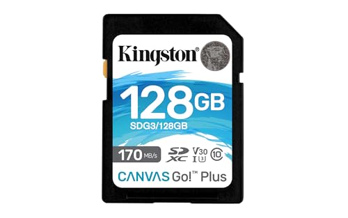 Kingston SDG3/128GB SD Speicherkarte ( 128GB SDXC Canvas Go Plus 170R C10 UHS-I U3 V30 ) von Kingston