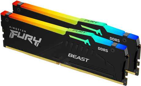 Kingston Technology FURY Beast RGB Speichermodul 64 GB 2 x 32 GB DDR5 5200 MHz (KF552C36BBEAK2-64) von Kingston