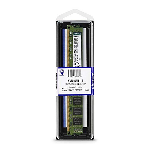 Kingston ValueRAM 8GB 1600MT/s DDR3 Non-ECC CL11 DIMM 1.5V KVR16N11/8 Desktop-Speicher von Kingston