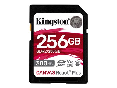 SD Card 256GB Kingston SDXC React+ 300R/260W Reader retail SD Card 256GB Kingston SDXC React+ 300R/260W Reader retail von Kingston