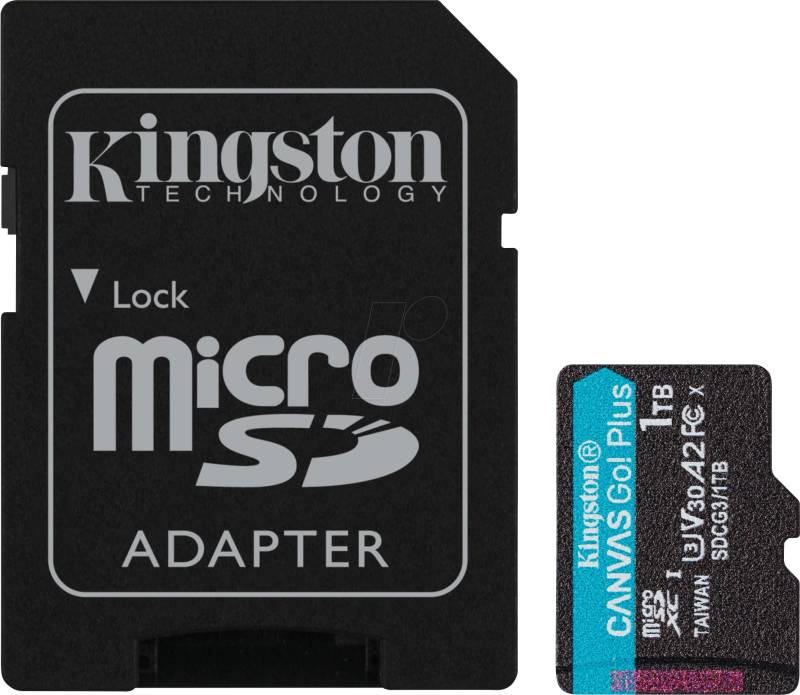 SDCG3/1TB - MicroSDXC-Speicherkarte, 1TB Canvas Go Plus + ADP von Kingston