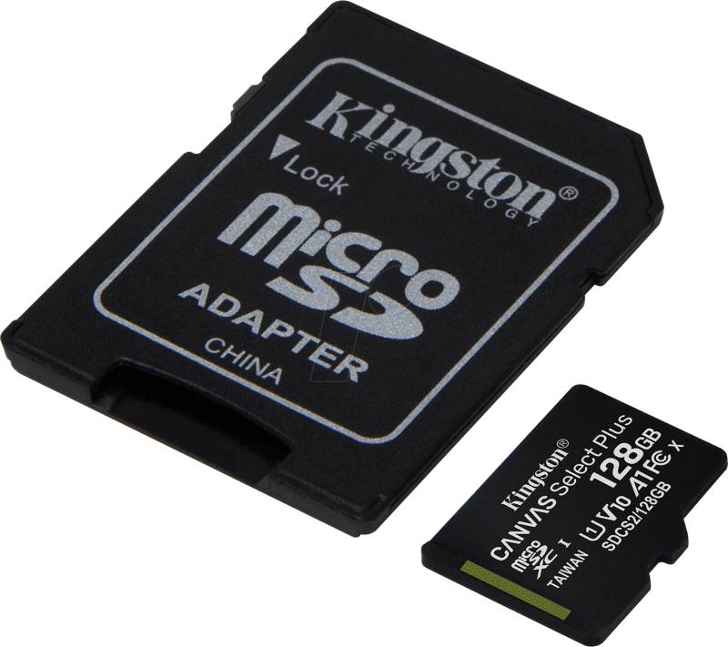 SDCS2/128GB - MicroSDXC-Speicherkarte 128GB, Canvas Select Plus von Kingston