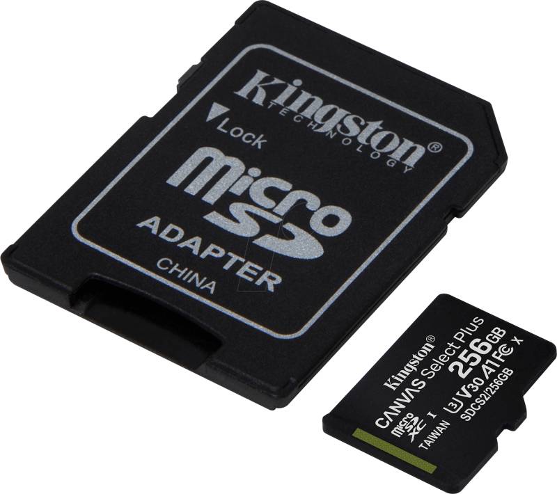 SDCS2/256GB - MicroSDXC-Speicherkarte 256GB, Canvas Select Plus von Kingston