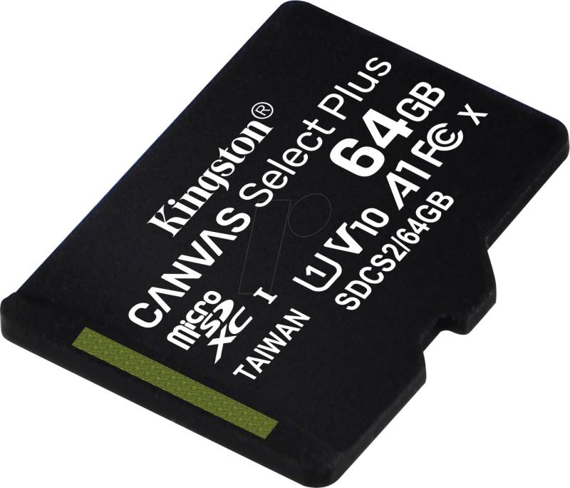 SDCS2/64GBSP - MicroSDXC-Speicherkarte 64GB, Canvas Select Plus von Kingston