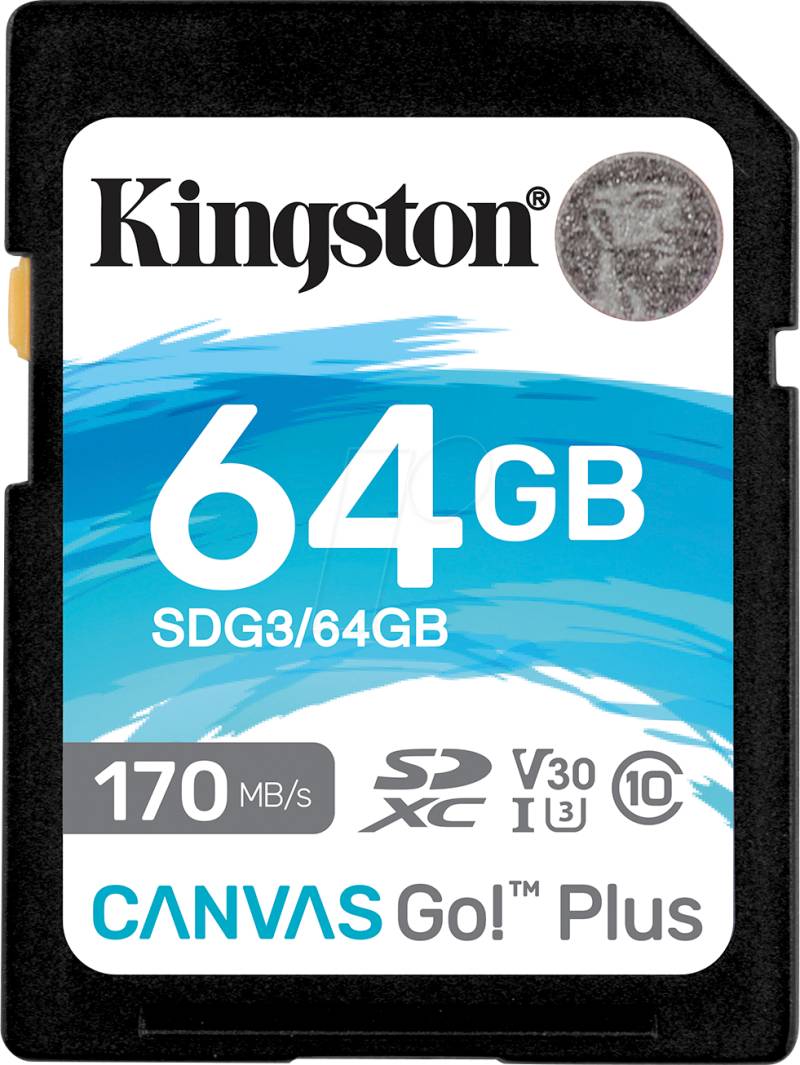 SDG3/64GB - SDXC-Speicherkarte, 64 GB Canvas Go Plus von Kingston