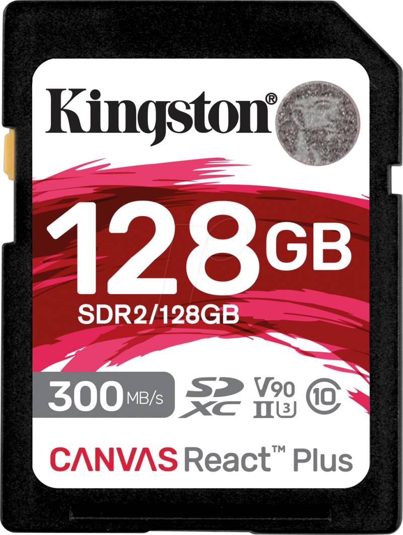 SDR2/128GB - SDXC-Speicherkarte 128GB, Canvas React Plus UHS-II von Kingston