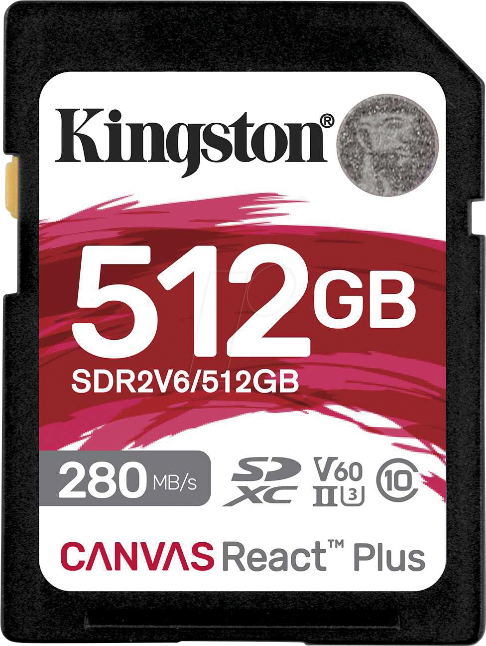 SDR2V6/512GB - SDXC-Speicherkarte, 512 GB SDXC Canvas React Plus von Kingston