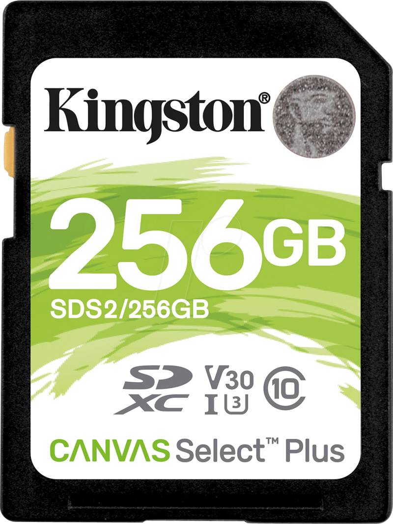 SDS2/256GB - SDXC--Speicherkarte, 256 GB, Canvas Select Plus von Kingston