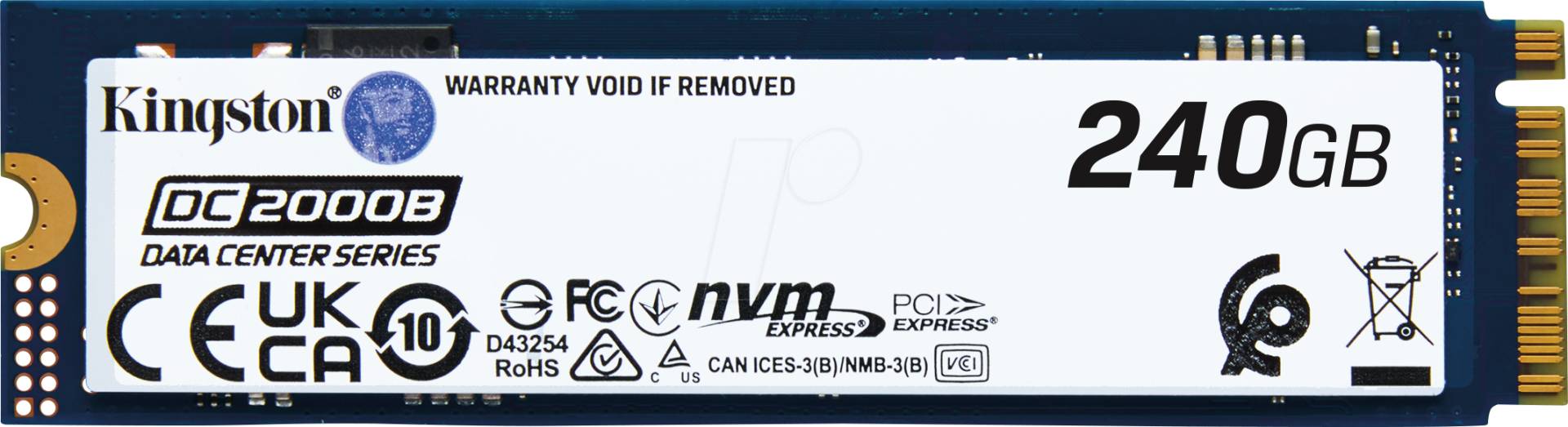 SEDC2000BM8/240G - Kingston DC2000B PCIe 4.0 NVMe M.2, 240 GB von Kingston