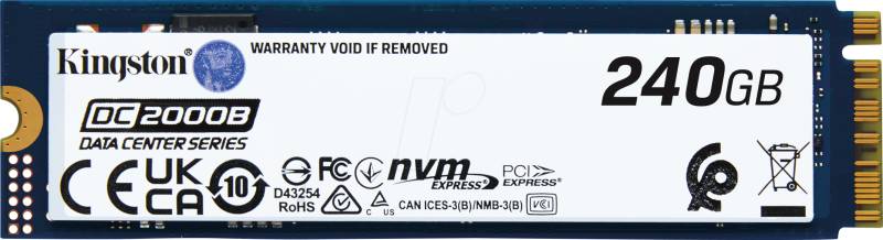 SEDC2000BM8/240G - Kingston DC2000B PCIe 4.0 NVMe M.2, 240 GB von Kingston