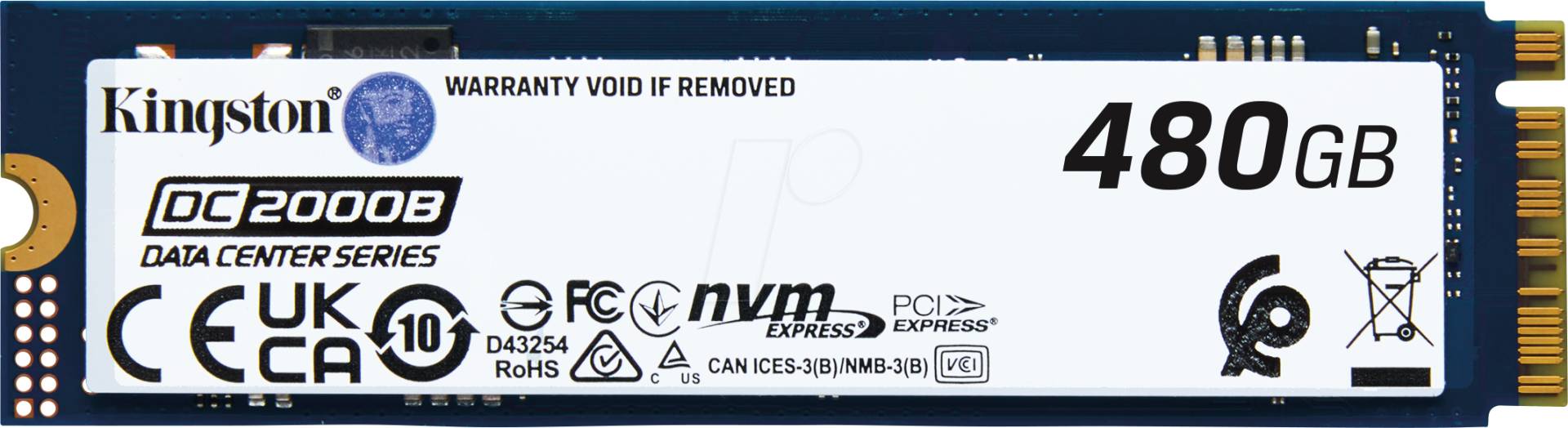 SEDC2000BM8/480G - Kingston DC2000B PCIe 4.0 NVMe M.2, 480 GB von Kingston