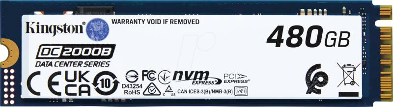 SEDC2000BM8/480G - Kingston DC2000B PCIe 4.0 NVMe M.2, 480 GB von Kingston