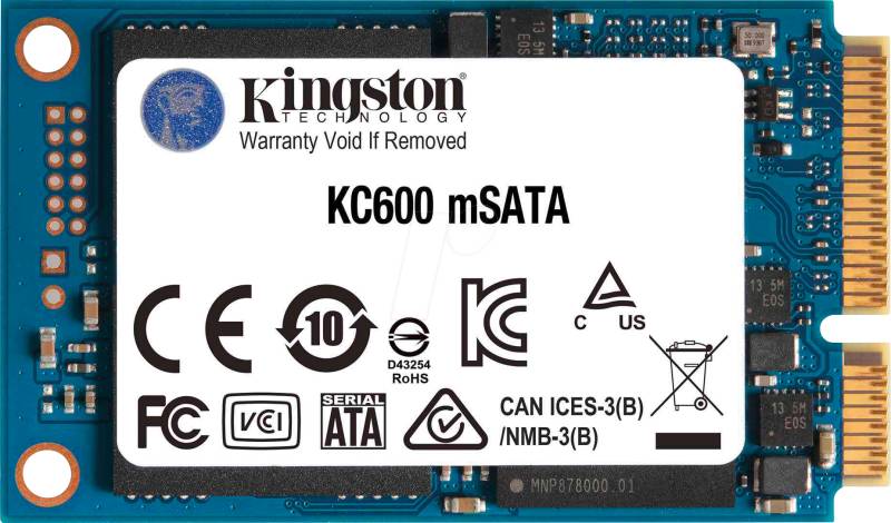 SKC600MS/1024G - Kingston SSD KC600 1TB, mSATA von Kingston