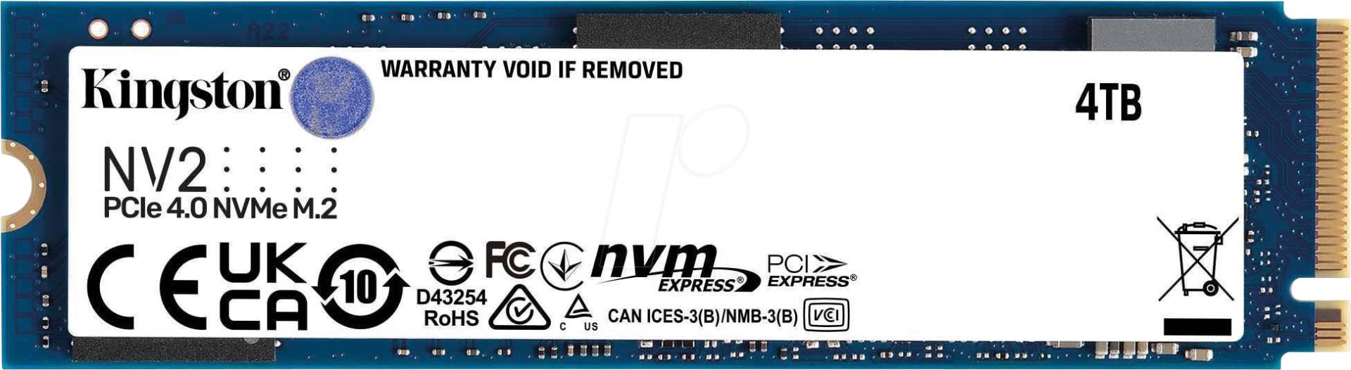 SNV2S/4000G - Kingston NV2 NVMe™ SSD, 4 TB, M.2 PCIe von Kingston