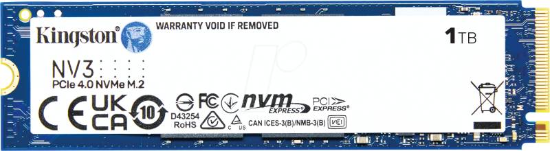 SNV3S/1000G - Kingston NV3 NVMe™ SSD, 1 TB, M.2 PCIe von Kingston