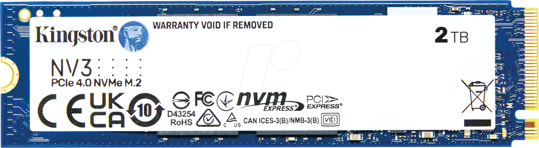 SNV3S/2000G - Kingston NV3 NVMe™ SSD, 2 TB, M.2 PCIe von Kingston