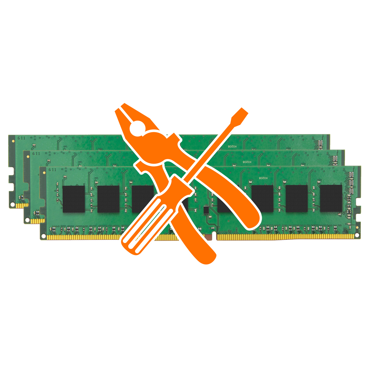 Upgrade auf 56 GB mit 3x 16 GB DDR4-2666 Kingston DIMM Arbeitsspeicher von Kingston