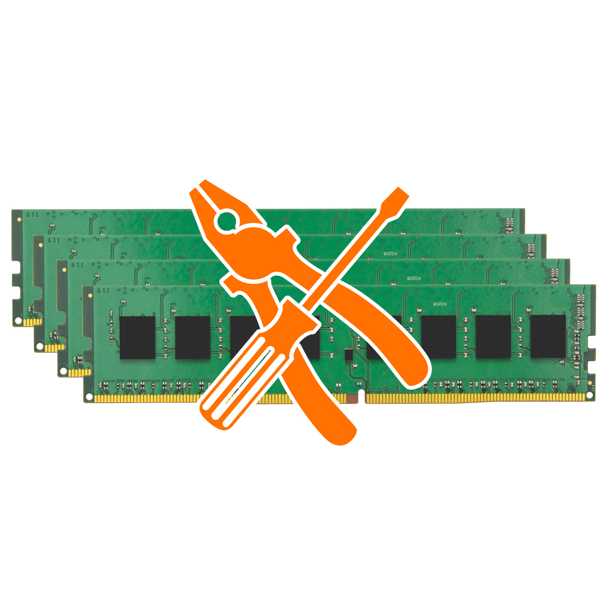 Upgrade auf 64 GB mit 4x 16 GB DDR4-2666 Kingston DIMM Arbeitsspeicher von Kingston