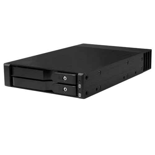 Kingwin Mobiles Rack für 2 x U.2/U.3 NVMe SSD ultraschnelle Oculink-Konnektivität Hochleistungsspeicherlösung, Hot-Swap, werkzeugloses 2,5 Zoll NVMe SSD-Aluminiumgehäuse, maximale Geschwindigkeit 64 von Kingwin