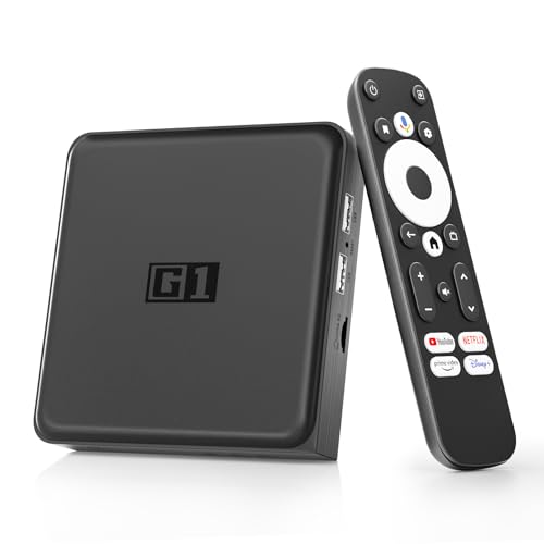 Android TV Box – ATV14.0 Smart TV Box kompatibel mit Google und Netflix Zertifiziert, 4K HDR10+/Dolby Vision/Dolby Digital+/DTS, 4GB +32GB Streaming Box, WiFi 6/BT5.0, Sprachassistent, Screen Mirror von Kinhank