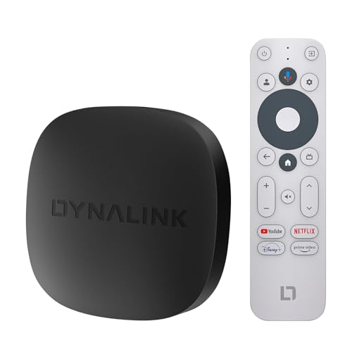 Google TV Box - Smart TV Box unterstützt Google TV, Netflix, 4K UHD Streaming Media Player Unterstützt Google Assistent, Dolby Audio, HDR10+, Drahtlose Bildschirmspiegelung, 2GB+16GB, Dualband-WLAN von Kinhank